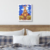 Kangaroo Party Center Leinwanddruck (Insitu (Schlafzimmer))