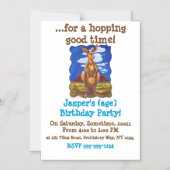 Kangaroo Party Center Magneteinladung (Vorderseite)