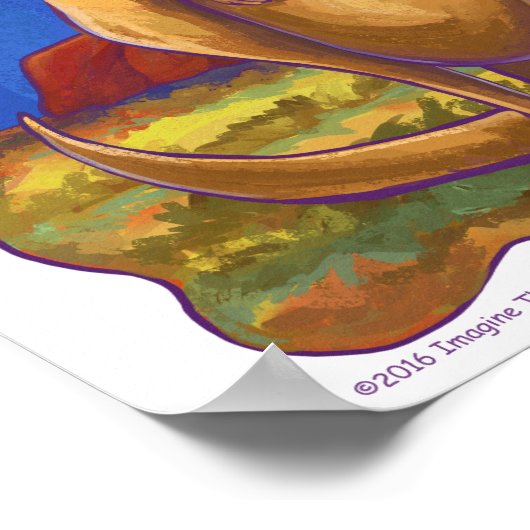 Kangaroo Party Center Poster (Ecke)