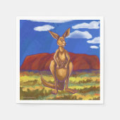 Kangaroo Party Center Serviette (Vorderseite)