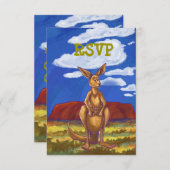 Kangaroo-Party Einladung (Vorne/Hinten)