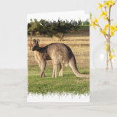 Kangaroo Picture Greeting Card Karte (Gelbe Blume)