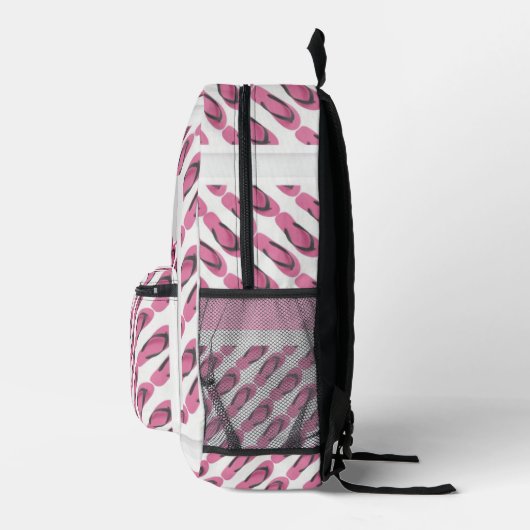 Kangaroo Pink Flip Flops Kinder Bedruckter Rucksack (Rechts)