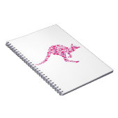 Kangaroo-Pink-Herz Notizblock (Rechte Seite)