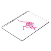 Kangaroo-Pink-Herz Notizblock (Linke Seite)