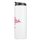 Kangaroo-Pink-Herz Thermosbecher (Nach rechts gedreht)