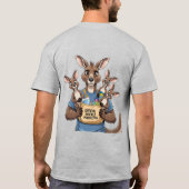 Kangaroo Pocket Protector - Funny Animal Vater T-S T-Shirt (Rückseite)