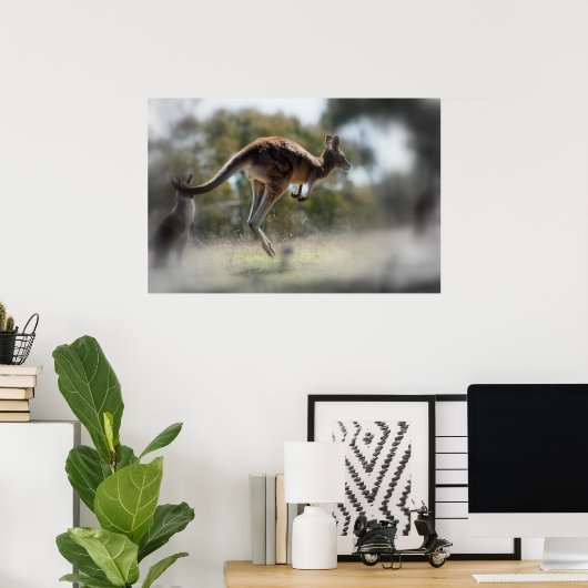 Kangaroo Poster (Heimbüro)