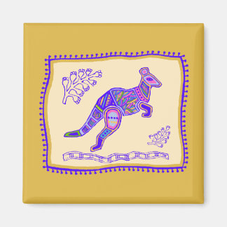 Kangaroo Quilt Magnet