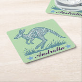 Kangaroo Rechteckiger Pappuntersetzer (angewinkelt)