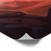 Kangaroo Red Neon Outback Poster (Ecke)