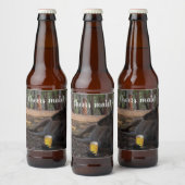 Kangaroo Relaxen mit Bier Australien Funny Bierflaschenetikett (Flaschen)