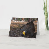 Kangaroo Relaxen mit Bier Australien Funny Karte (Vorderseite)
