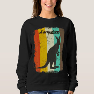 Kangaroo Retro 70er Vintages Süße Tier Sweatshirt