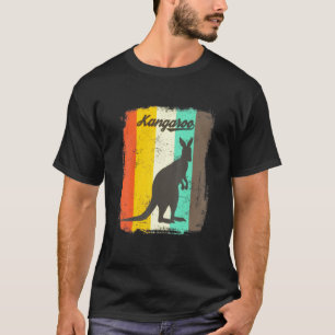Kangaroo Retro 70er Vintages Süße Tier T-Shirt