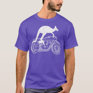 Kangaroo Riding Motorrad Australien Motorrad Bike T-Shirt