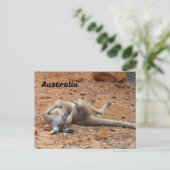 Kangaroo-Rolling / Playing Postkarte (Stehend Vorderseite)