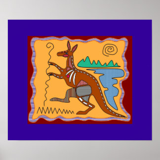 Kangaroo Röntgen Art Poster