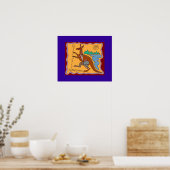 Kangaroo Röntgen Art Poster (Küche)