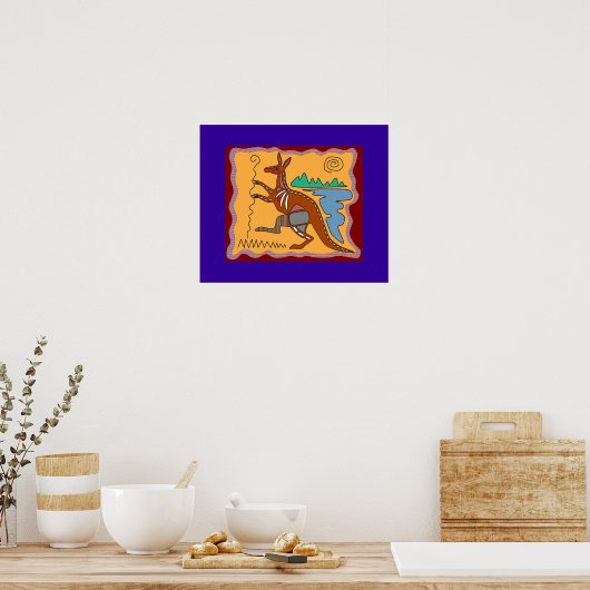 Kangaroo Röntgen Art Poster (Küche)