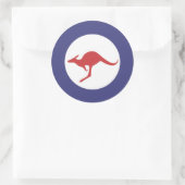 Kangaroo Roundel Runder Aufkleber (Tasche)