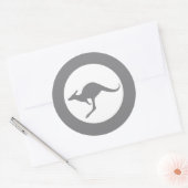 Kangaroo Roundel Subdued Runder Aufkleber (Umschlag)