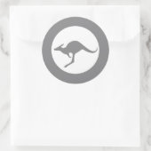 Kangaroo Roundel Subdued Runder Aufkleber (Tasche)
