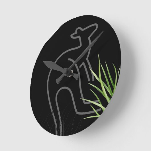 Kangaroo Runde Wanduhr (Winkel)
