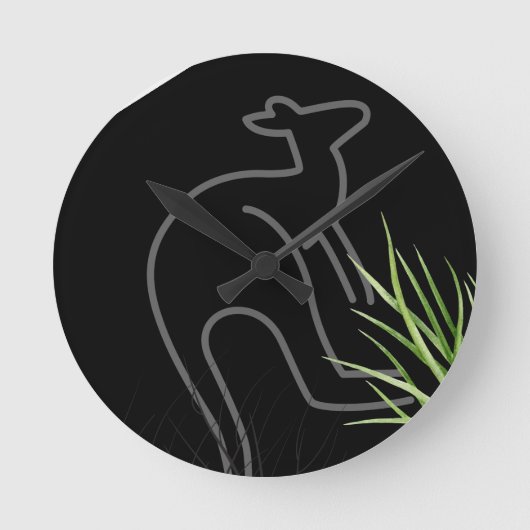 Kangaroo Runde Wanduhr (Vorderseite)