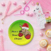 Kangaroo Santa 7" Australisches Weihnachtsfest-Par Pappteller (Party)