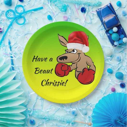 Kangaroo Santa 9" Australisches Weihnachtsfest-Par Pappteller (Party)
