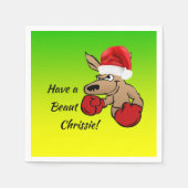 Kangaroo Santa Australisches Weihnachtsfest Party Serviette (Vorderseite)