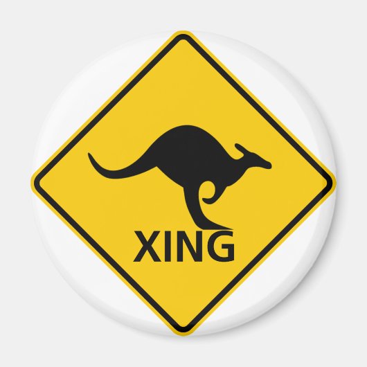 Kangaroo-Schnellstrasse Magnet (Vorne)