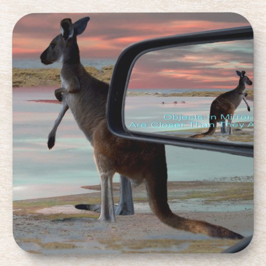 Kangaroo Sea Breezes Illusion Art Getränkeuntersetzer (Vorderseite)