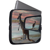 Kangaroo Sea Breezes Illusion Art Laptopschutzhülle (Vorne Rechts)