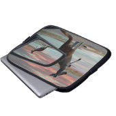 Kangaroo Sea Breezes Illusion Art Laptopschutzhülle (Vorne Knopf)