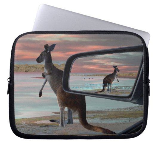 Kangaroo Sea Breezes Illusion Art Laptopschutzhülle (Vorderseite)