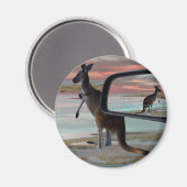 Kangaroo Sea Breezes Illusion Art Magnet (Vorderseite/Rückseite)