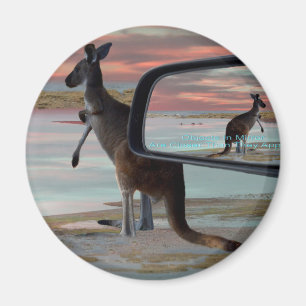 Kangaroo Sea Breezes Illusion Art Magnet