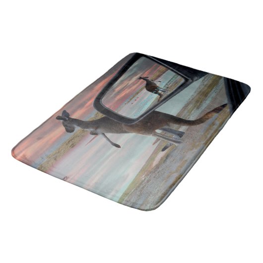 Kangaroo Seaside Breezes Illusion Art Badematte (Schrägansicht)