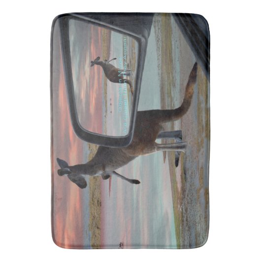 Kangaroo Seaside Breezes Illusion Art Badematte (Vorderseite Vertikal)