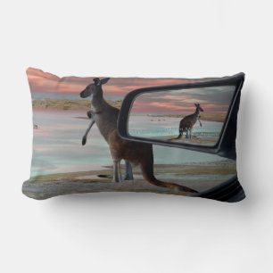 Kangaroo Seaside Breezes Illusion Art Lendenkissen