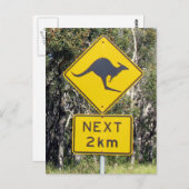 Kangaroo Sign Postkarte (Vorne/Hinten)
