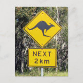 Kangaroo Sign Postkarte (Vorderseite)