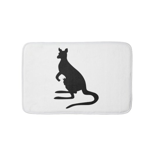 Kangaroo-Silhouette Badematte (Vorderseite)