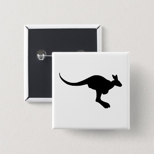 Kangaroo-Silhouette Button (Vorne & Hinten)