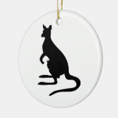 Kangaroo-Silhouette Keramik Ornament (Links)