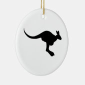Kangaroo-Silhouette Keramik Ornament (Rechts)
