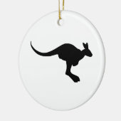 Kangaroo-Silhouette Keramik Ornament (Links)