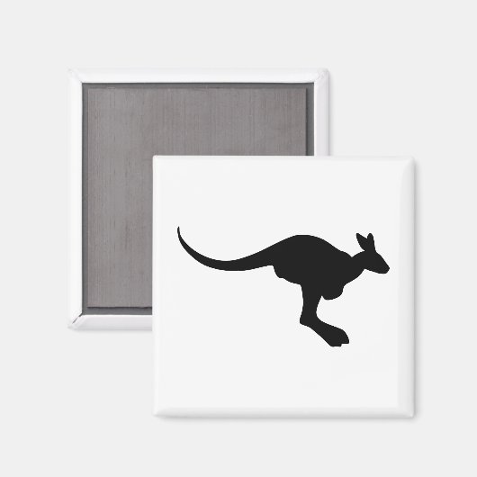 Kangaroo-Silhouette Magnet (Vorderseite/Rückseite)